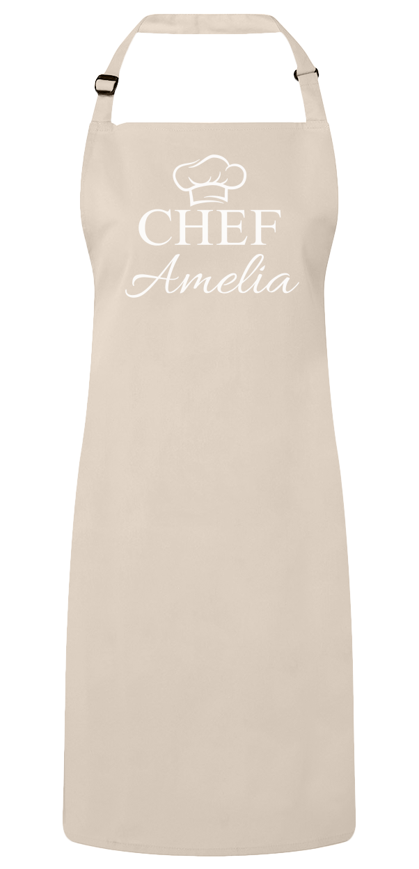 Personalized Sustainable Chef Unisex Bib Apron – Eco-Friendly & Stylish