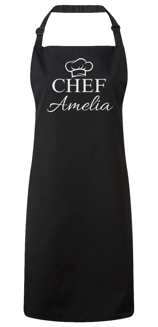 Personalized Sustainable Chef Unisex Bib Apron – Eco-Friendly & Stylish