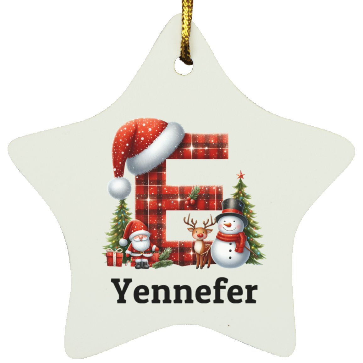 Personalized Initial Star Ornament – Unique Keepsake