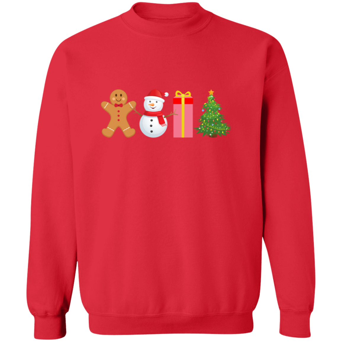 Gingerbread, Snowman, Present, Tree Unisex Sweatshirt – Cozy Holiday Style