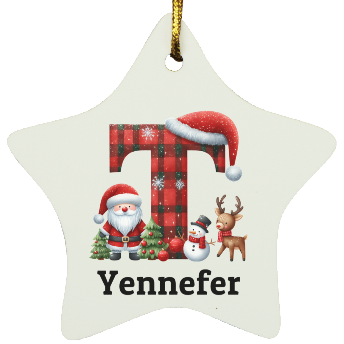 Personalized Initial Star Ornament – Unique Keepsake