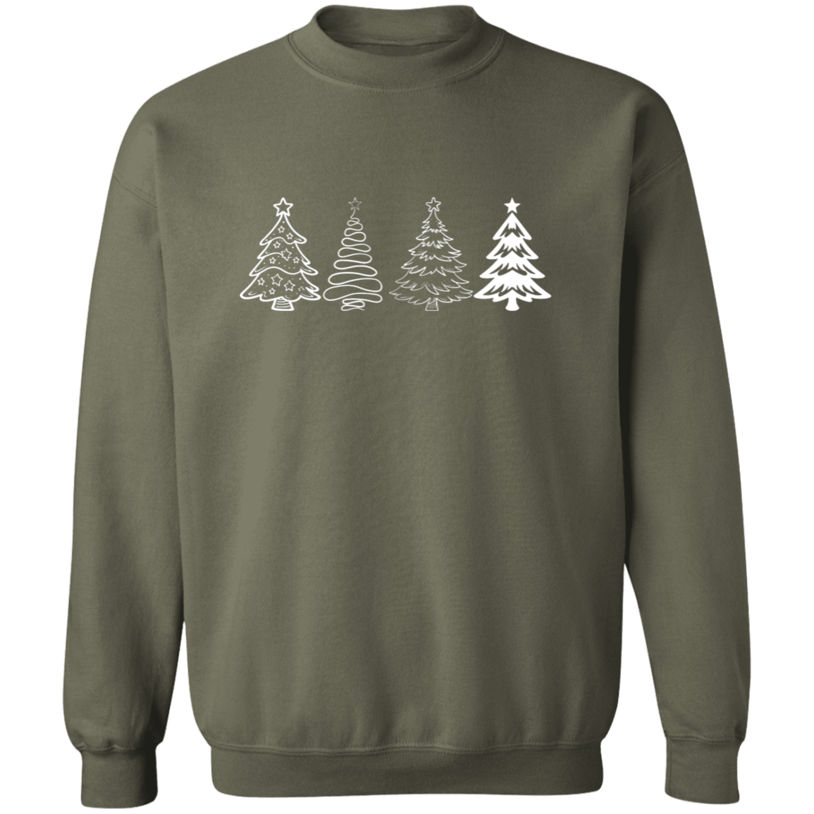 White Trees Unisex Sweatshirt – Cozy, Nature-Inspired Winter Wear