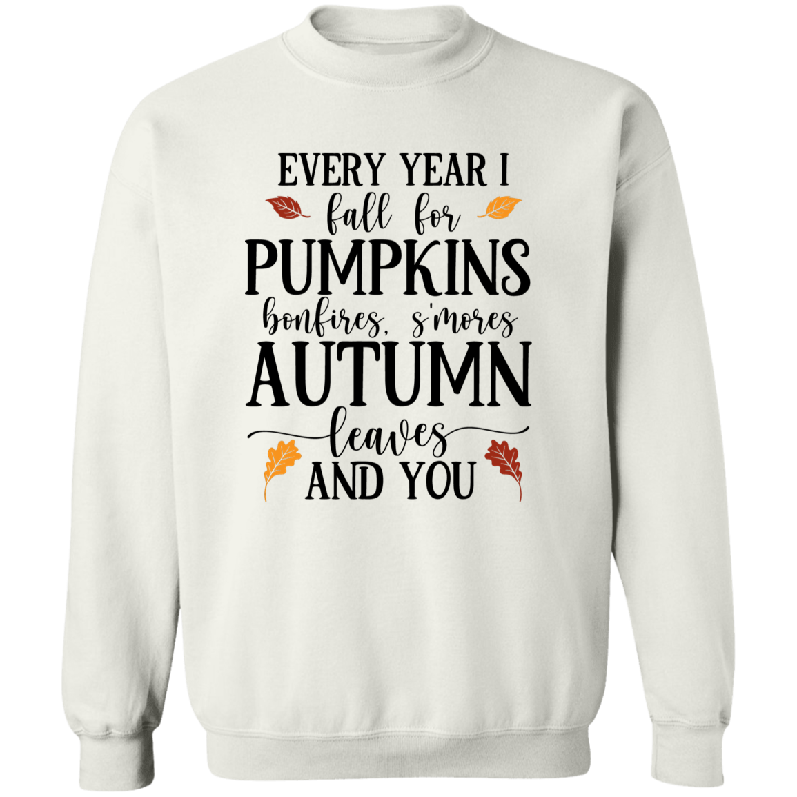 Fall Vibes Sweatshirt – Pumpkins, Bonfires, S'mores & Autumn Comfort