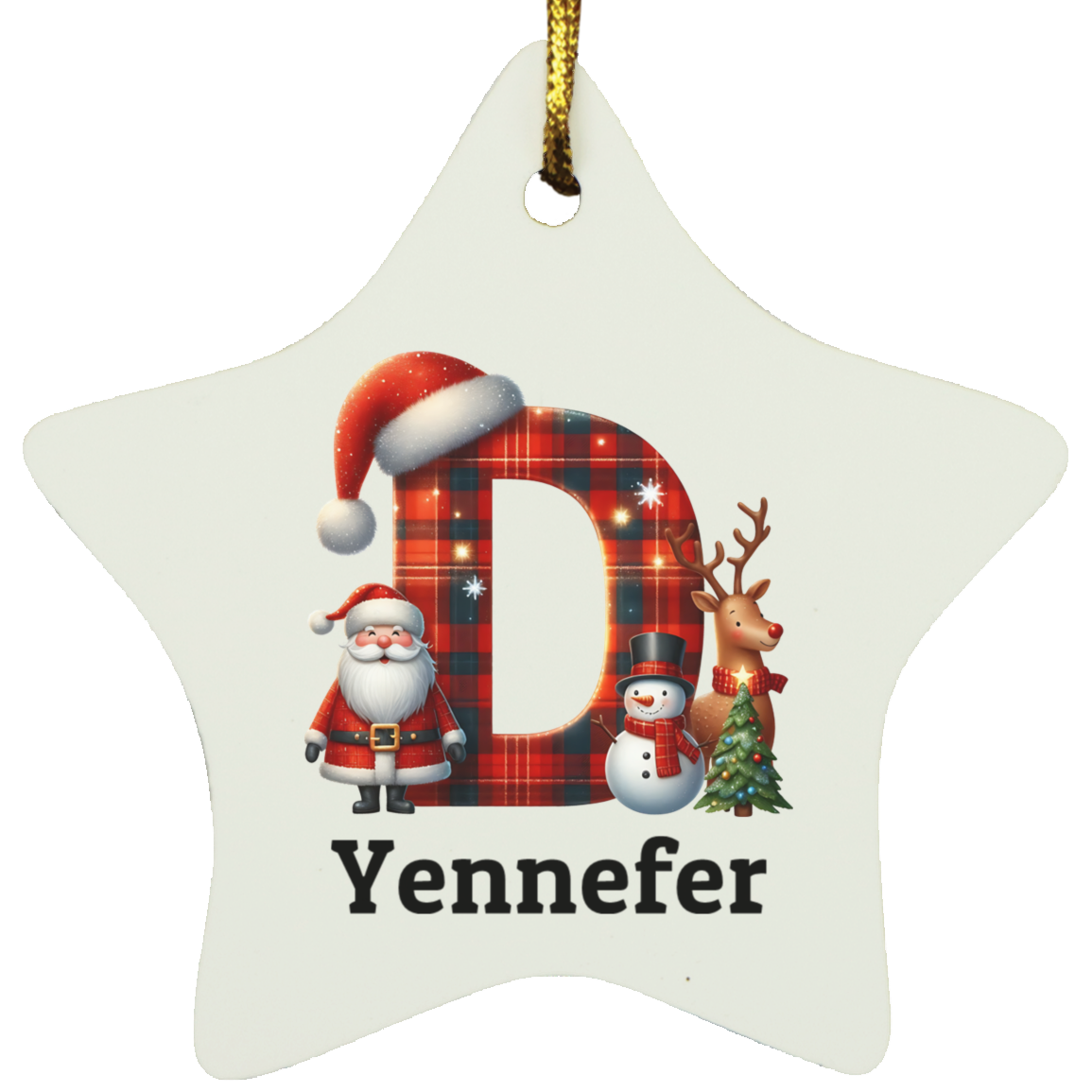 Personalized Initial Star Ornament – Unique Keepsake