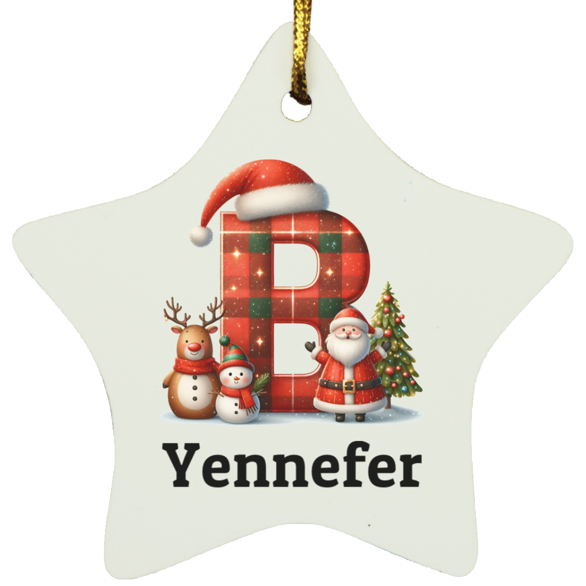 Personalized Initial Star Ornament – Unique Keepsake