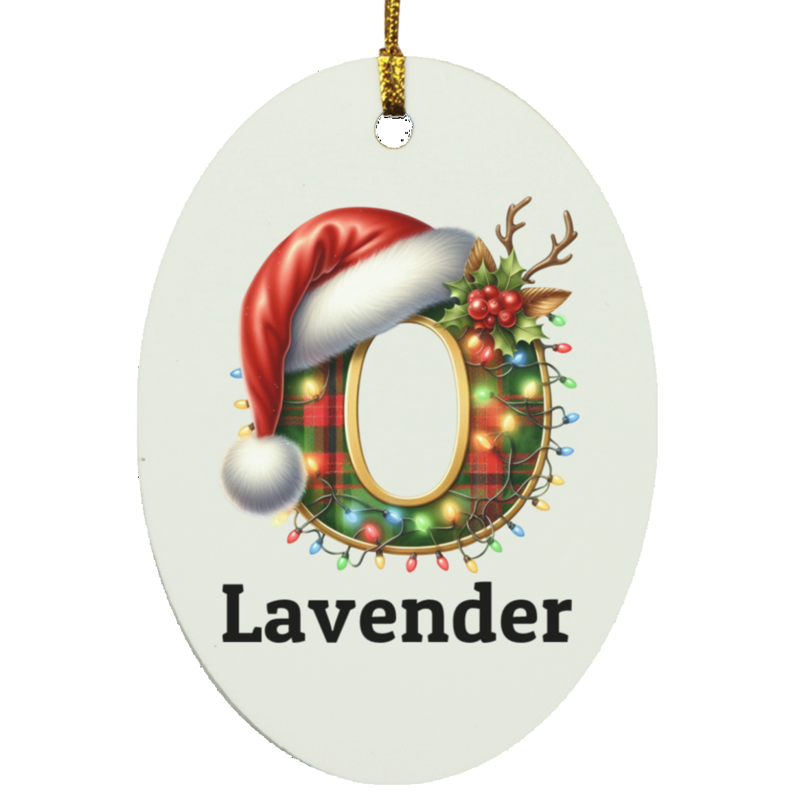 Personalized Initial Name Oblong Ornament – Meaningful Keepsake Gift