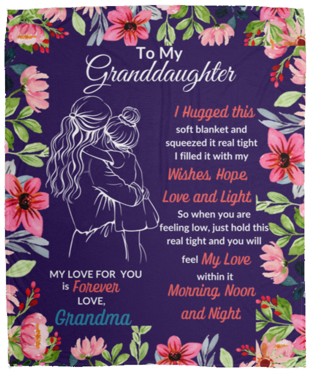 Granddaughter Flower Sweet Words Blanket – A Heartfelt Gift of Comfort