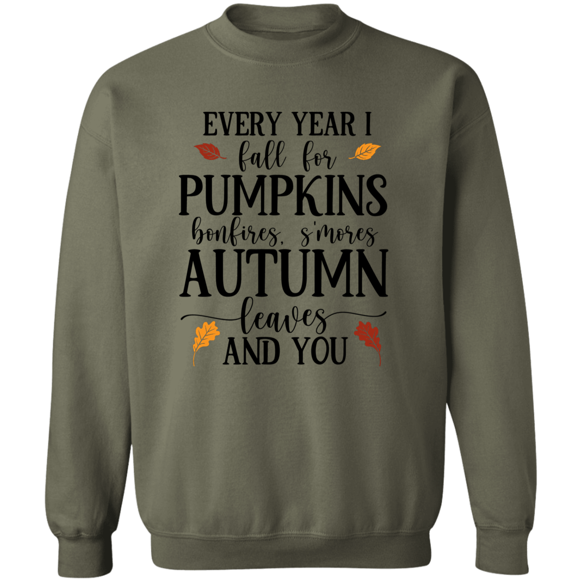 Fall Vibes Sweatshirt – Pumpkins, Bonfires, S'mores & Autumn Comfort