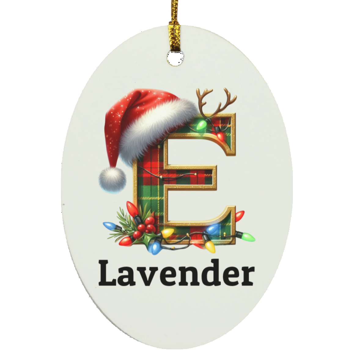 Personalized Initial Name Oblong Ornament – Meaningful Keepsake Gift