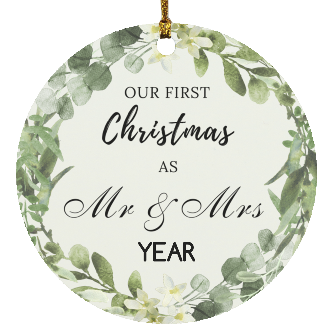 Personalized Our 1st Mr & Mrs Ornament – A Cherished Wedding Keepsake

