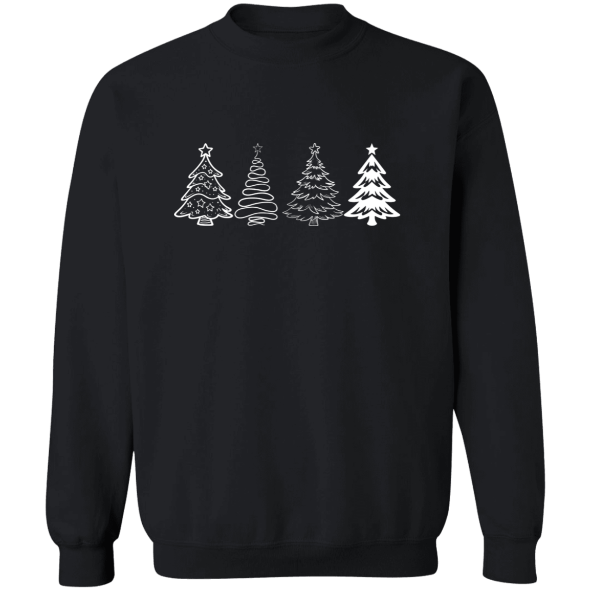 White Trees Unisex Sweatshirt – Cozy, Nature-Inspired Winter Wear