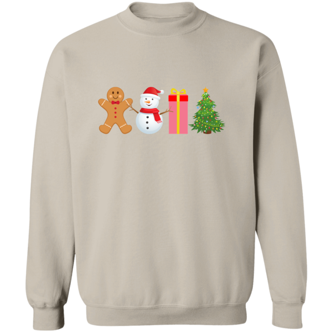 Gingerbread, Snowman, Present, Tree Unisex Sweatshirt – Cozy Holiday Style