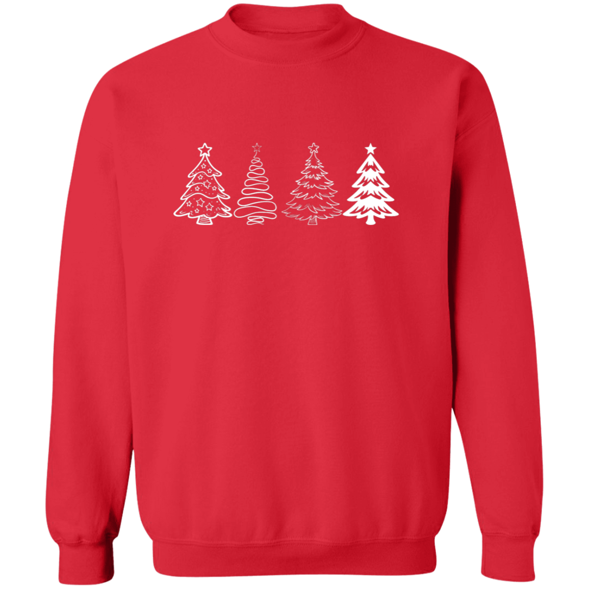 White Trees Unisex Sweatshirt – Cozy, Nature-Inspired Winter Wear