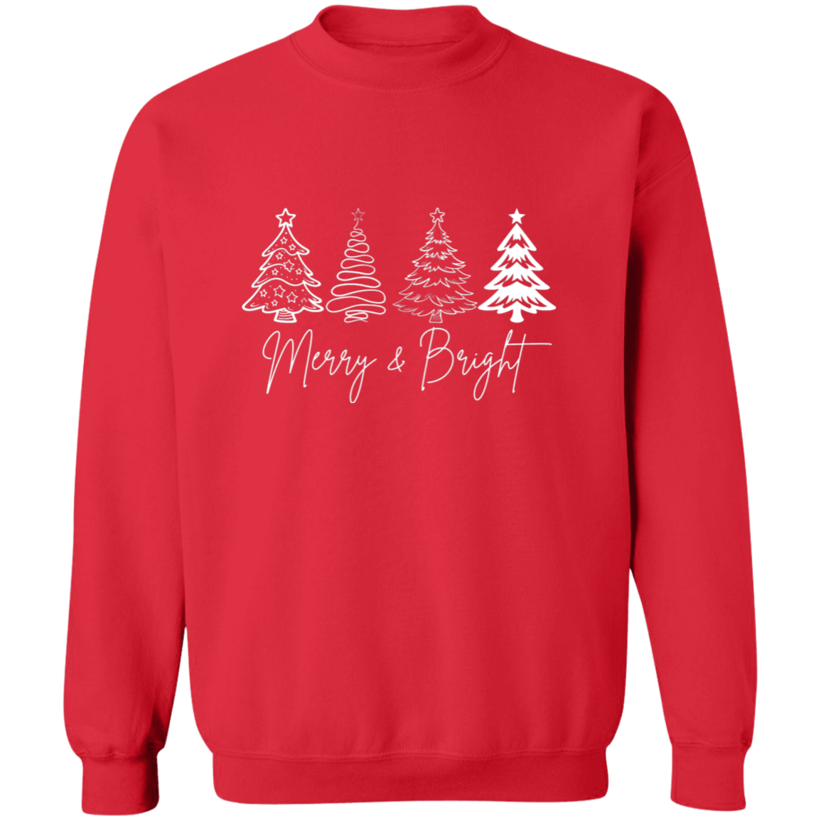 Merry & Bright Trees Unisex Sweatshirt – Festive Holiday Style