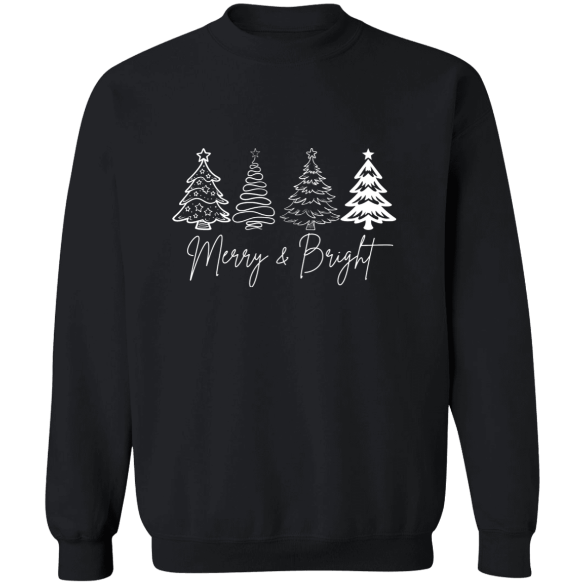 Merry & Bright Trees Unisex Sweatshirt – Festive Holiday Style