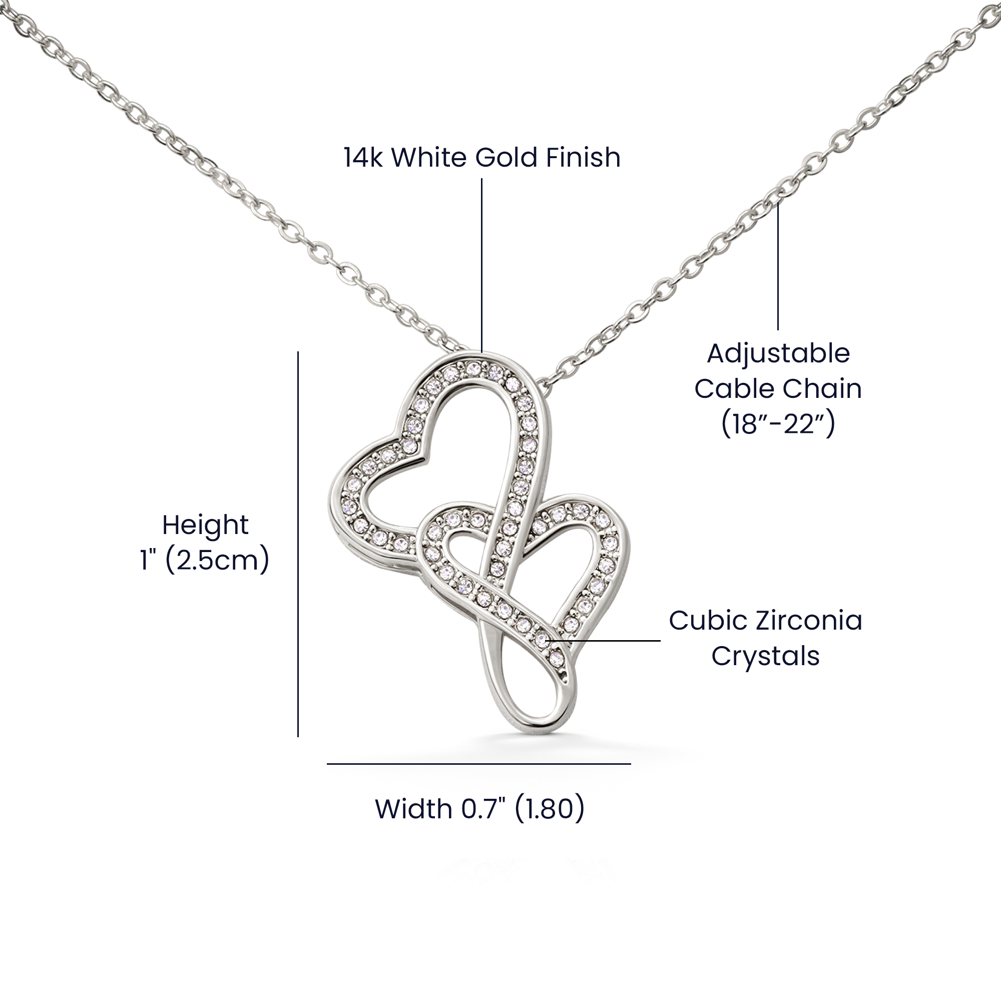 To My Beautiful Daughter Heart to Heart Necklace – A Precious Gift from Mom