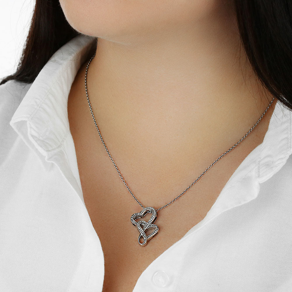 To My Beautiful Daughter Heart to Heart Necklace – A Precious Gift from Mom