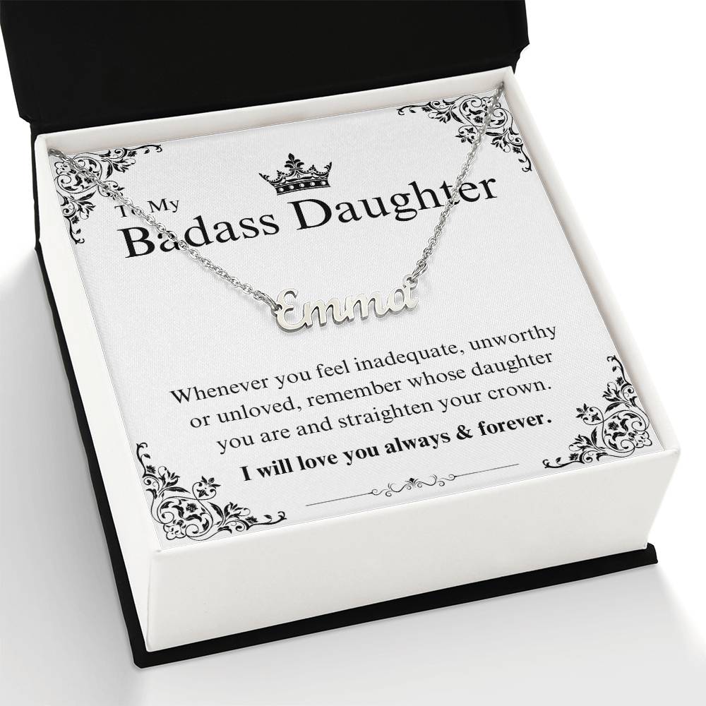 My Badass Daughter Custom Name Necklace – Personalized Gift