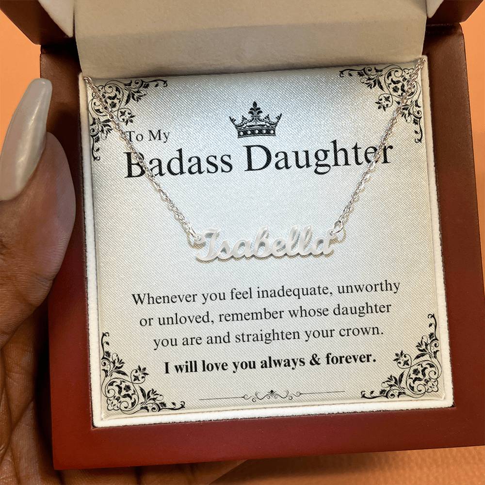 My Badass Daughter Custom Name Necklace – Personalized Gift