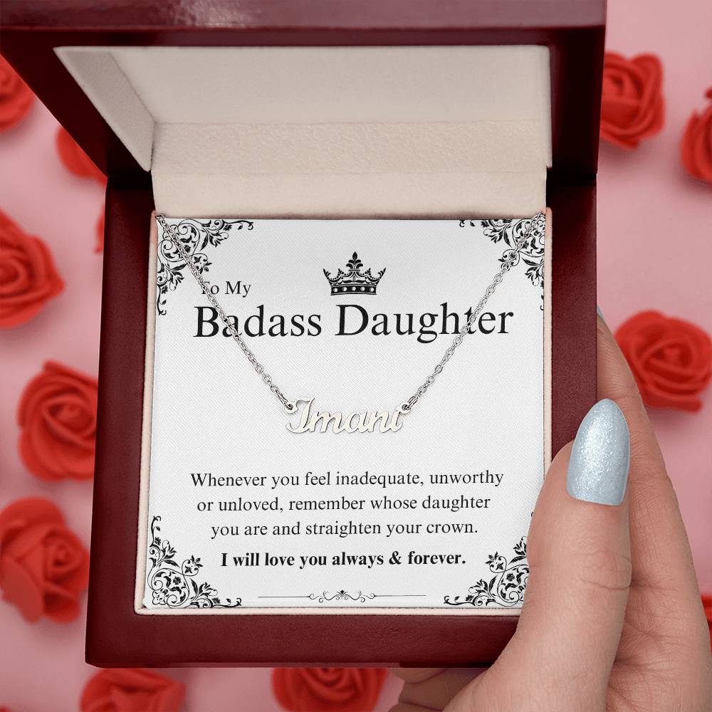 My Badass Daughter Custom Name Necklace – Personalized Gift