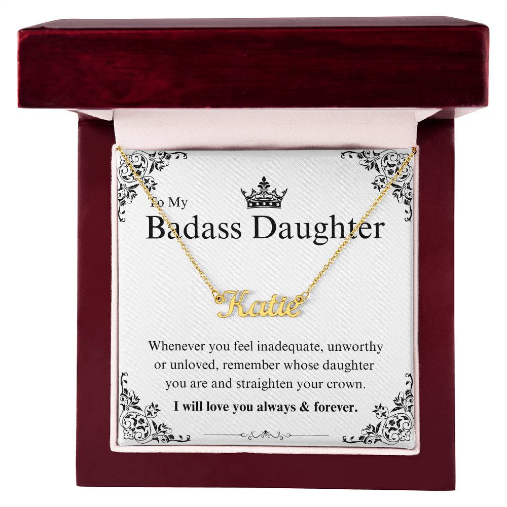 My Badass Daughter Custom Name Necklace – Personalized Gift