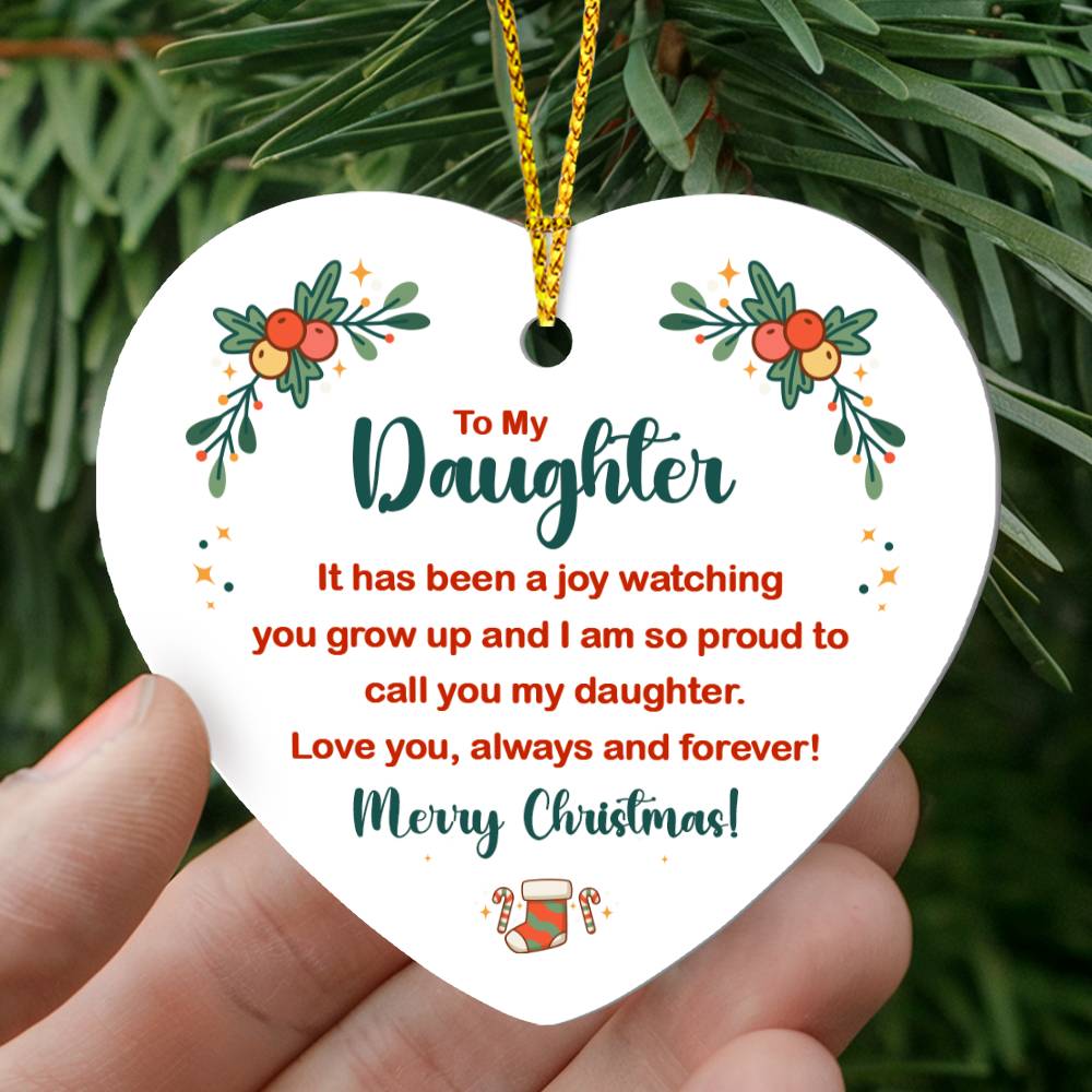 To My Daughter Ornament – A Heartfelt Keepsake Gift