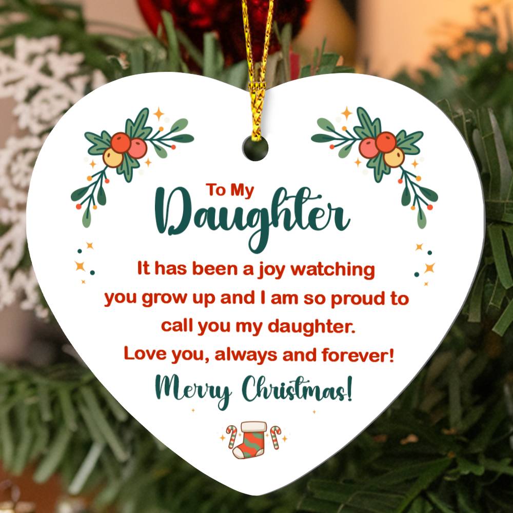 To My Daughter Ornament – A Heartfelt Keepsake Gift