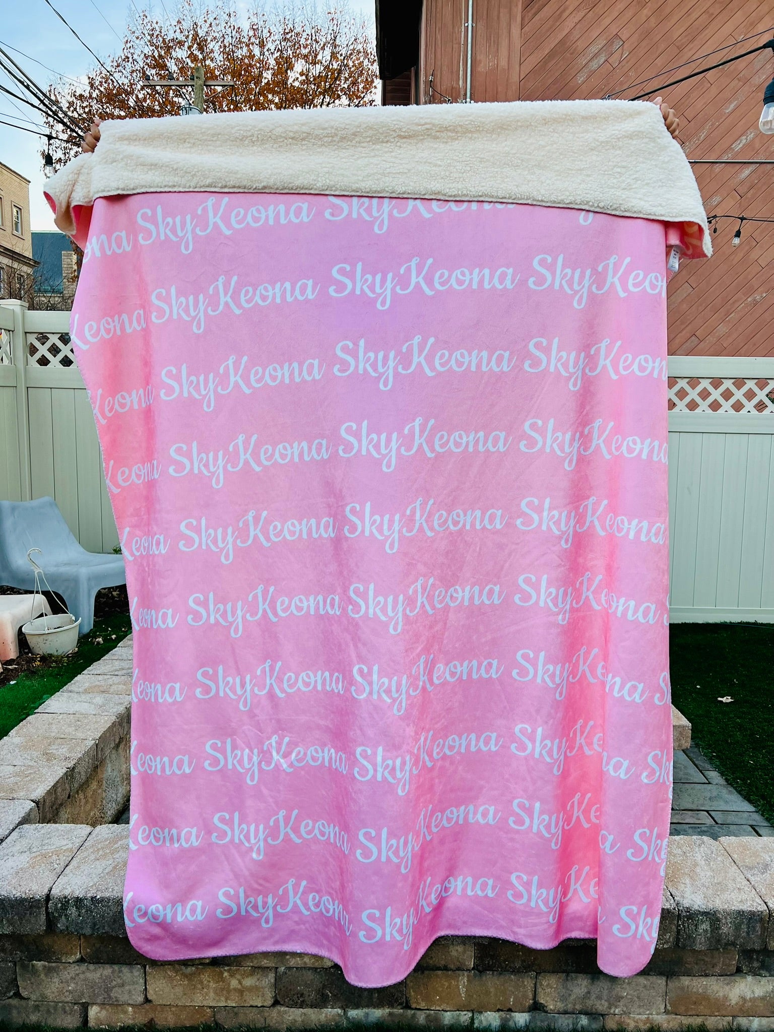 Personalized Custom Name Sherpa Blanket, Perfect gift!