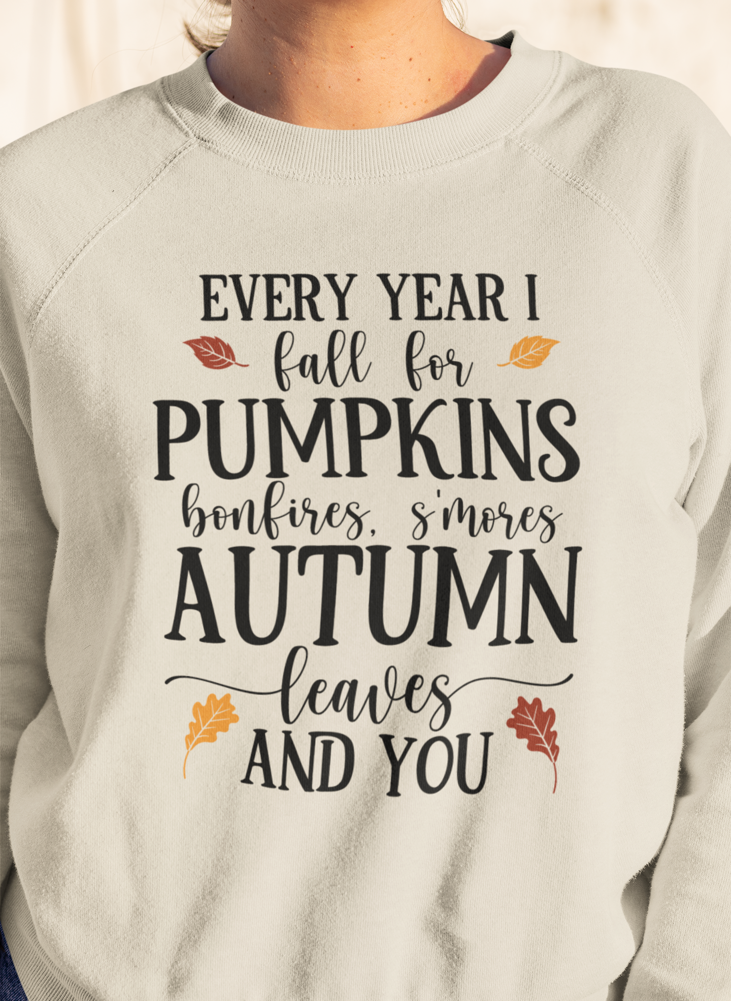 Fall Vibes Sweatshirt – Pumpkins, Bonfires, S'mores & Autumn Comfort