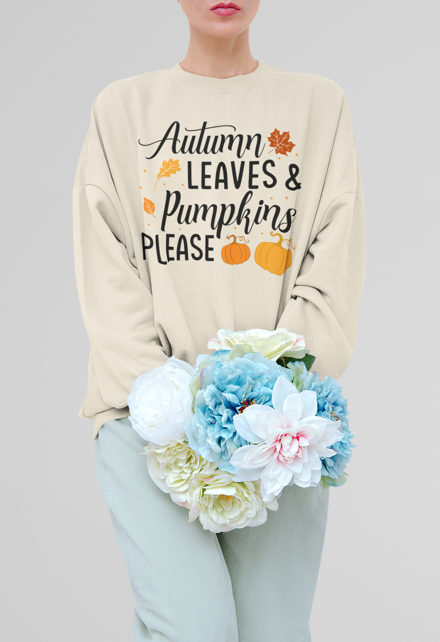 Autumn Leaves & Pumpkins Please Sweatshirt