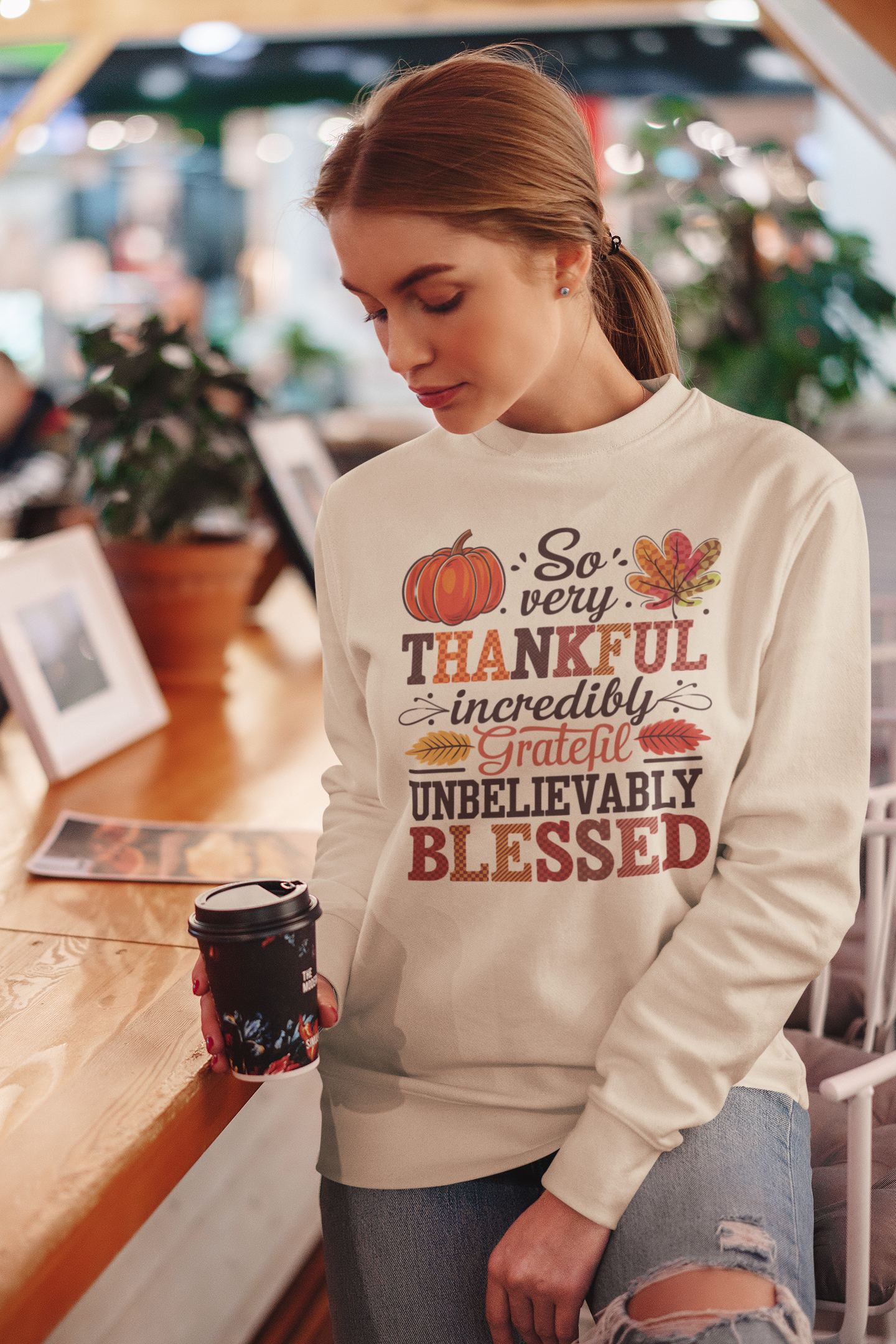 So Very Thankful, Incredibly Grateful Sweatshirt – Cozy & Inspirational 